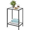 YMYNY Tavolino d'Appoggio, Tavolini Bassi, Tavolino Porta Telefono, Tavolino Lato Divano, Comodino Porta Lampada, per Studio Ufficio Corridoio Soggiorno, 38×28×56CM Nero HGD002B
