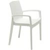 GRANDSOLEIL GRAND SOLEIL Grandsoleil upon Cream Higlopp poltrona impilabile, in policarbonato, bianco lucido, 51 x 58 x 82 cm