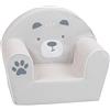 KNORRTOYS.COM Knorrtoys Poltroncina per Bambini Design Orso Paul, Sedia Morbida in Schiuma e Cotone per Cameretta, Divanetto per Giocare e Rilassarsi, Arredo per Bambini, 51x34x42 cm