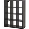 IKEA KALLAX Scaffale 112x147 cm, Nero-Marrone