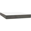 Générique Materasso a molle insacchettate 140 x 210 cm Grigio | Tessuto morbido in velluto, schiuma confortevole, supporto medio duro, ideale per la schiena