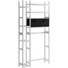 Vicco Mobiletto per lavatrice Bilbao, Bianco, 78.5 x 163 cm | con 2 cassetti in pile, Ripiani aperti per detersivi, asciugamani e accessori