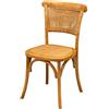 Biscottini Sedia Thonet 88x50x45 cm | Sedie cucina legno di frassino | Sedie sala da pranzo legno con finitura naturale | Sedia cucina seduta Rattan