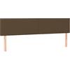 Générique Testiera in tessuto marrone, 200 x 5 x 78/88 cm | Schienale lombare, altezza regolabile, gambe in legno stabili, traspirante e durevole