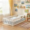WEBER INDUSTRIES Letto 70x140 Nino con rete/bianco | Letto per bambini 70 x 140 di ispirazione Montessori
