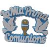 Generic Scritta La Mia Prima Comunione con Colombe Fondo Azzurro Decorazioni Centrotavola 35 x 25 x 5 cm.
