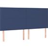 Générique Testiera per letto blu, 160 x 5 x 118/128 cm, tessuto | Piedini in legno, altezza regolabile, schienale confortevole, per camera da letto