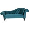 Beliani Chaise longue versione destra velluto verde acqua