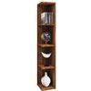 VCM 902068 Honsa-Stand Scaffale ad Angolo CD/Dvd, Anima in Noce
