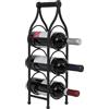 Biscottini Porta Bottiglie Vino in Ferro - Portabottiglie Vino in Metallo 13x14x46 cm - Porta Vino da Tavolo - Cantinetta vino da Mobile e Dispensa - Portabottiglie Cucina Bar - Espositore - Portavini