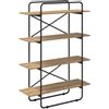 vidaXL Libreria 4 livelli 100 x 35 x 140 cm PB Rovere Artigianale