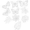 HAWILLOSCH Carta Decorativa in Pizzo Farfalle e Foglie, Bianco 10 Pezzi | Scrapbooking e Album Fatti a Mano, Decorazione di Diari e Quaderni, Carta Bianca