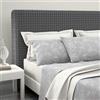 SaRani Copritestata Copri Testiere Letto Elasticizzato Morbido Tessuto Bolle Vari Color (Grigio scuro)