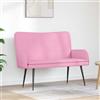 Traylux Divano a 2 posti, rosa, 115 x 61 x 87 cm, in tessuto con telaio robusto e comoda seduta per soggiorno, camera degli ospiti o ufficio, ideale per piccoli spazi e paesaggi moderni