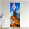 Odot Tende Oscuranti per Interni Porta, Motivo Vista Montagna 3D Tende con Occhielli per Interni Tenda Divisoria per Stanza Tenda Porta Isolamento Termico (130x180cm,Alta Montagna A)