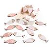 Logbuch-Verlag 18 ciondoli Forma di Pesce Rosa Fucsia Bianco Legno bomboniera Decorazione Marittima Bagno Festa Tavolo Battesimo