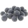 Zasy 15mm Palline di Feltro di Lana Fai da Te Ghirlanda Perline Accessori di Gioielli di Moda Fatti a Mano 20 Pezzi (Grigio Scuro)