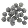 Zasy 15mm Palline di Feltro di Lana Fai da Te Ghirlanda Perline Accessori di Gioielli di Moda Fatti a Mano 20 Pezzi (Grigio Chiaro)