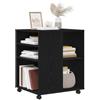 vidaXL Armadio 60 x 53 x 72,5 cm Legno ingegnerizzato Rovere Nero | Abbastanza spazio per le tue cose, Aspetto liscio e lucido, Design elegante che si adatta ovunque