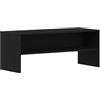 GHVBNMF Mobile TV nero effetto rovere, 100 x 40 x 40 cm, in legno | Pratico supporto TV per soggiorno e camera da letto con molto spazio per ricevitori, console e accessori.