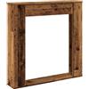 Generico Cornice per Camino Legno Antico 100x20x100 cm in Truciolato