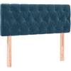 GHVBNMF Testiera per letto in velluto blu scuro, 90 x 7 x 78/88 cm | Schienale regolabile in morbido velluto per un comfort ottimale in camera da letto con gambe in legno stabili.