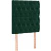 GHVBNMF Testiera in velluto verde scuro, 80 x 7 x 128 cm, regolabile in | Elegante schienale in velluto verde con robuste gambe in legno per un comodo letto in camera da letto.