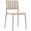 Rebecca Mobili Sedia da Giardino Impilabile, Sedia Moderna, Grigio Tortora, Polipropilene, Robusta, per Esterno o Interno - Misure HxLxP: 82 x 42 x 53 cm - Art. RE7194V4