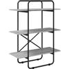 vidaXL Libreria 3 livelli 80 x 35 x 105 cm PB Sonoma grigio
