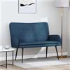 Traylux Divano a 2 posti, blu, 115 x 61 x 87 cm, in tessuto con telaio robusto e comoda seduta per soggiorno, camera degli ospiti o ufficio, mobile imbottito ideale per piccoli spazi, facile da
