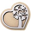 DLM Bomboniere DLM 35004 (Kit 12 Pezzi) Calamita Magnete Cuore in Legno Albero della Vita Cuore Confettata Segnaposto bomboniera