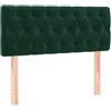 GHVBNMF Testiera 90 x 7 x 88 cm, in velluto verde scuro, regolabile in | Schienale da letto imbottito in velluto morbido per camera da letto con gambe in legno robuste e altezza regolabile.