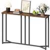 YITAHOME Tavolo Consolle, 100cm Consolle Ingresso, Piccolo Tavolo per Decorazioni, Tavolino Da Divano, Console, Corridoio, Soggiorno, Assemblaggio Semplice, Marrone Rustico