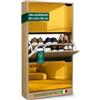 BAKAJI Scarpiera Portascarpe in Legno MDF con 3 Ante Porta Scarpe a Ribalta Maniglie a Scomparsa Doppia Profondità Dimensioni Compatte Slim 63 x 24 x 115 cm Salvaspazio Ingresso Casa (Bronzo)