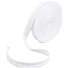 DOPENSPI Nastro sbieco semplice piegato, 25 m, 14 mm, in cotone, bianco | Nastro sbieco per cucito, per fai da te, cucito, orlo, bordatura, orlo, fai da te