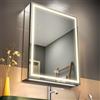 GANPE Armadio da bagno illuminato a LED, per medicina, defog, oscuramento, modalità memorizzazione, scaffali archiviazione, prese e USB (cerniera destra, 50 x 70 cm)