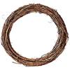 Cratone - Corona decorativa in legno di vite naturale, fatta a mano, ghirlanda di Natale, corona decorativa per porta, ghirlanda in vimini marrone, 40 cm