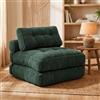 Fabulcozy Divano letto pieghevole 4 in 1 - poltrona, poltrona convertibile, divano letto 1 posto, ideale per piccolo spazio, soggiorno o camera da letto (verde)