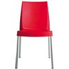 Grandsoleil S3340R Upon Boulevard-Sedia impilabile Standard, in Polipropilene, con Gambe in Alluminio, 52 x 44 x 85 cm, Colore: Rosso