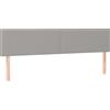 Générique Testiera per letto grigio chiaro, 160 x 5 x 78/88 cm, tessuto | Altezza regolabile, gambe in legno stabile, schienale confortevole, facile da montare