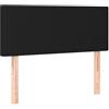Générique Testiera per letto, 90 x 5 x 78/88 cm, colore: nero | Classico, durevole, gambe in legno, altezza regolabile, facile da montare