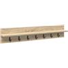 HETFTJN Appendiabiti da Parete Rovere Sonoma 100x10,5x18 cm Legno | Appendiabiti pensile salvaspazio per corridoio e ingresso con ganci robusti in finitura rovere sonoma moderna.
