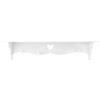 Fuerdich Mensole Sospese, 23,2 X 3,9 X 5,1 Mensole da Parete a Forma di Amore Scavate in PVC Scaffale Per Libri Squisito Carino Per Soggiorno, Camera da Letto, Cameretta dei Bambini, Sfondo TV (bianco)