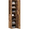 vidaXL Credenza Legno vecchio 40 x 42,5 x 185 cm | Questo highboard dal design rustico rende qualsiasi sala da pranzo o soggiorno più bello, Ha due ripiani e due porte,