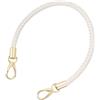 QUARKZMAN Cinghia Borsa in 50cm/19.69 Cinghia Beige Bianca + Fibbia Dorata | 1Pc, Pelle, Cinghia Sostitutiva Corta In Pelle PU Intrecciata, Con Fibbie Metalliche, Per Borsette Borse