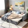 Aneutr Divano letto convertibile a 2 posti 90/180 x 200 cm, divano letto imbottito con rete a doghe, divano letto estraibile, estensibile, tessuto velluto(senza materasso) (grigio A)