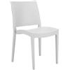 GRANDSOLEIL GRAND SOLEIL Grandsoleil Boheme Trieste Greenpol Sedia impilabile, Verde polimerico, Bianco, 51 x 49 x 80 cm