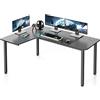 EUREKA ERGONOMIC Scrivania Angolare 155x110cm Scrivania Gaming PC di Forma L Scrivania Ufficio con Tappetino per Mouse