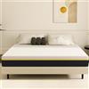 DEWINNER Materasso 160x200x17 cm|Memory Foam&Bambù Carbone|Supporto Alta Resilienza|TraspiranteIpoallergenico|Fodera Rimovibile Lavabile|Confort Medio