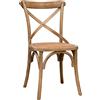 Biscottini Sedia cucina legno 86x42x46 cm | Sedie cucina legno | Sedie vintage per sala da pranzo | Sedie legno cucina e giardino Cross